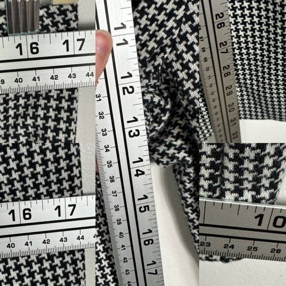 Anthropologie Houndstooth Flare Essential Trouser Size 12 Pants Tailored Minimal - Picture 13 of 13